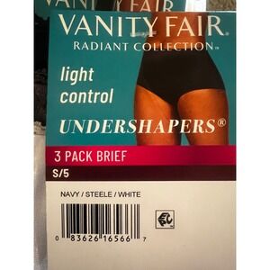 Vanity Fair Undershaper Brief 3-Pack Light Control Panties S/5‎ Set of 2